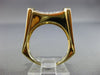 ESTATE .51CT DIAMOND 14KT 2 TONE GOLD 3D RECTANGULAR CURVE MULTI ROW FUN RING