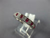 .44CT DIAMOND & AAA RUBY 18KT WHITE GOLD 3D ROUND CHANEL PRONG ANNIVERSARY RING