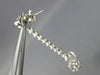 ESTATE LARGE 3.70CT ROSE CUT DIAMONDS 18KT WHITE GOLD 3D FLOWER HANGING EARRINGS