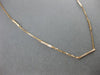ESTATE .18CT ROUND DIAMOND 18KT ROSE GOLD 3D CLASSIC BAR BY THE YARD NECKLACE