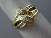 ESTATE .45CT ROUND & BAGUETTE DIAMOND 14KT YELLOW GOLD 3D LOVE KNOT FUN RING