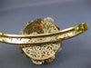 ESTATE EXTRA LARGE .72CT DIAMOND 14KT TRI COLOR GOLD 3D FLOWER BANGLE BRACELET