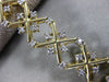 ESTATE WIDE 1.5CT DIAMOND 14KT YELLOW GOLD 3D X LOVE SNOW FLAKE TENNIS BRACELET