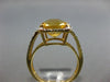 ESTATE .85CT DIAMOND & AAA EXTRA FACET CITRINE 14KT YELLOW GOLD SQUARE HALO RING