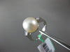 ESTATE .16CT DIAMOND & AAA SOUTH SEA PEARL 18KT WHITE GOLD 3D ENGAGEMENT RING