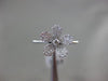 ESTATE .25CT ROUND DIAMOND 14K WHITE GOLD 3D CLASSIC FLOWER ROPE LOVE FUN RING