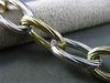 ESTATE .98CT DIAMOND 14KT WHITE & YELLOW GOLD ITALIAN OVAL LINK TOGGLE BRACELET