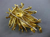 ESTATE LARGE .40CT DIAMOND 18K WHITE & YELLOW GOLD 3D FLOWER SUNBURST PIN BROOCH