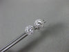 ESTATE .65CT DIAMOND 14KT WHITE GOLD ROUND CLASSIC SOLITAIRE HALO STUD EARRINGS