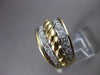 ESTATE WIDE 1.25CT DIAMOND 18KT W&Y GOLD ROPE DESIGN RING E/F VVS AMAZING #22263