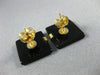 ESTATE LARGE AAA BLACK ONYX 14KT YELLOW GOLD CLASSIC SQUARE STUD EARRINGS #26504