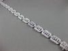 ESTATE WIDE 1.40CT DIAMOND 14KT WHITE GOLD 3D FILIGREE MILGRAIN TENNIS BRACELET