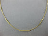 ESTATE .18CT ROUND DIAMOND 18KT YELLOW GOLD 3D CLASSIC BAR BY THE YARD NECKLACE