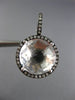 ESTATE MASSIVE 7.0CT CZ 14KT WHITE GOLD 3D ROUND HALO LEVERBACK HANGING EARRINGS