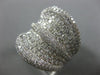 ESTATE EXTRA LARGE 3.90CT DIAMOND 18K WHITE GOLD MULTI ROW PAVE ANNIVERSARY RING