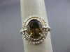 ESTATE LARGE 2.57CT DIAMOND & AAA SMOKY TOPAZ 14KT YELLOW GOLD ENGAGEMENT RING