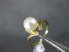 ESTATE .15CT DIAMOND & AAA SOUTH SEA PEARL 14KT YELLOW GOLD SOLITAIRE RING #2194
