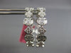 ESTATE EXTRA LARGE 3.38CT DIAMOND 18KT WHITE GOLD HOOP HUGGIE HANGING EARRINGS