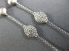 ESTATE 1.0CT DIAMOND 14KT WHITE GOLD 3D MATTE & SHINNY BY THE YARD LOVE NECKLACE