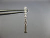 ESTATE .49CT DIAMOND 18KT WHITE GOLD 3D CLASSIC ROUND INSIDE OUT HUGGIE EARRINGS