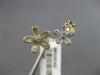 ESTATE .12CT DIAMOND 14KT YELLOW GOLD 3D CLASSIC MULTI FLOWER MILGRAIN FUN RING