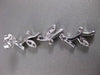 ESTATE LONG HANGING FLORAL LEAF DIAMOND 14KT WHITE GOLD PUSHBACK EARRINGS #2205