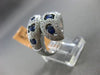 ESTATE WIDE 1.39CT DIAMOND & SAPPHIRE 14KT WHITE GOLD 3D CRISS CROSS SNAKE RING