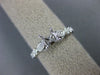 ESTATE .14CT DIAMOND 14KT WHITE GOLD 3D FLOWER LEAF SEMI MOUNT ENGAGEMENT RING