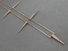 ESTATE .15CT ROUND DIAMOND 14KT ROSE GOLD 3D BY THE YARD SPIKY FLOATING PENDANT