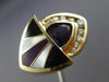 ESTATE LARGE 1.65CT DIAMOND AAA AMETHYST & ENAMEL 14K YELLOW GOLD 3D RING #26464