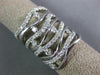 ESTATE LARGE 1.5CT DIAMOND 14KT WHITE GOLD 3D MULTI ROW SWIRL INFINITY FUN RING