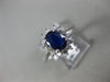 ESTATE 1.30CT DIAMOND & AAA SAPPHIRE 14KT YELLOW GOLD OVAL HALO ENGAGEMENT RING