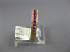 ESTATE .55CT DIAMOND & AAA RUBY 18K ROSE GOLD 3D SEMI ETERNITY ANNIVERSARY RING