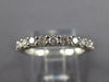 ESTATE .65CT DIAMOND 18KT WHITE GOLD 11 STONE SEMI ETERNITY ANNIVERSARY RING