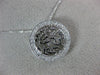ESTATE .20CT DIAMOND 14KT WHITE GOLD 3D ROUND SHEMA YISRAEL FLOATING PENDANT