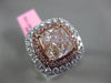 EXTRA LARGE 6.54CT WHITE & PINK DIAMOND 18K WHITE & ROSE GOLD 3D ENGAGEMENT RING