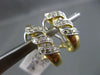 ESTATE .33CT DIAMOND 14KT WHITE & YELLOW GOLD 3 ROW FILIGREE CLIP ON EARRINGS