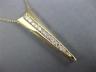 ESTATE LARGE & LONG .50CT DIAMOND 14KT YELLOW GOLD 3D JOURNEY V SHAPE NECKLACE