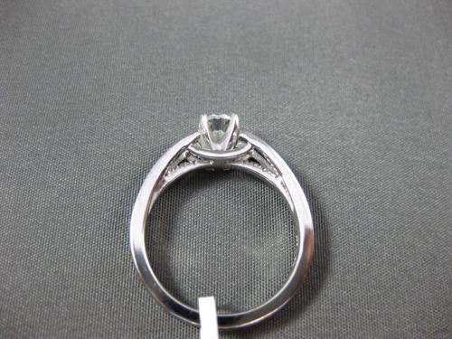 ESTATE .68CT DIAMOND 14KT WHITE GOLD 3D ENGAGEMENT WEDDING ANNIVERSARY RING SET