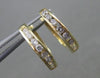 ESTATE .25CT DIAMOND 14KT YELLOW GOLD CHANNEL HUGGIE EARRINGS BEAUTIFUL!! #9978