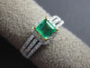 ESTATE .91CT DIAMOND & AAA EMERALD 18KT 2 TONE GOLD SQUARE HALO ENGAGEMENT RING