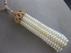 ESTATE EXTRA LARGE .72CT DIAMOND & AAA PEARL 18KT ROSE GOLD 3D TASSLE NECKLACE
