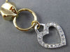 ESTATE .27CT DIAMOND 14K WHITE & YELLOW GOLD OPEN HEART LARIAT FLOATING NECKLACE