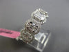 ESTATE LARGE 1.96CT DIAMOND 18KT WHITE GOLD 3D ETERNITY WEDDING ANNIVERSARY RING