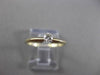 ESTATE .10CT DIAMOND 14KT TWO TONE GOLD CLASSIC SOLITAIRE FRIENDSHIP RING #23780