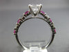 ESTATE 1.87CT DIAMOND & AAA PINK SAPPHIRE 14K WHITE GOLD CLASSIC ENGAGEMENT RING