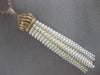 ESTATE EXTRA LARGE .50CT DIAMOND & AAA PEARL 18KT ROSE GOLD 3D TASSLE NECKLACE