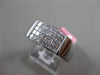 ESTATE WIDE .64CT DIAMOND 18K WHITE GOLD 3D RECTANGULAR WEDDING ANNIVERSARY RING