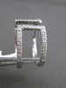 ESTATE .37CT DIAMOND 14K WHITE GOLD 3D DOUBLE SIDED RECTANGULAR TENSION FUN RING