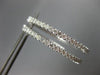 ESTATE LARGE 3.23CT DIAMOND 18KT WHITE GOLD 3D ETERNITY HOOP HANGING EARRINGS